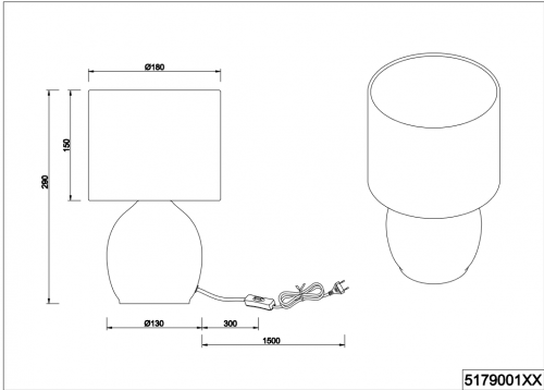 TRIO - VELA – 517900115  excl. 1x E14 · max. 10W