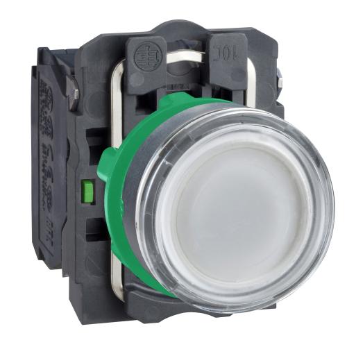 SCHNEIDER ELECTRIC - Push button white with an indicator 1NO-1NC 230...240Vac Ø22mm XB5 XB5AW31M5