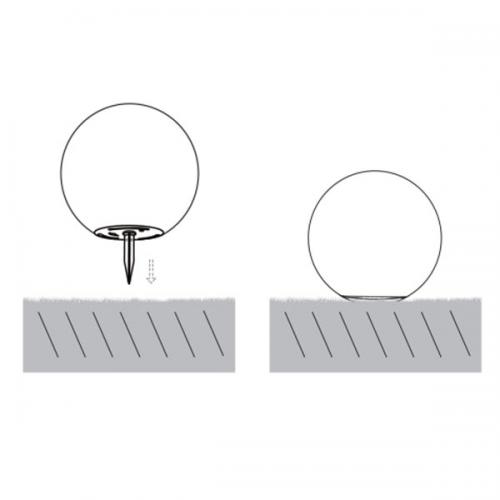 ACA LIGHTING - Соларна градинска топка SOLB Φ25cm IP54 RGB + 6000K с дистанционно SOLB25RGBW 