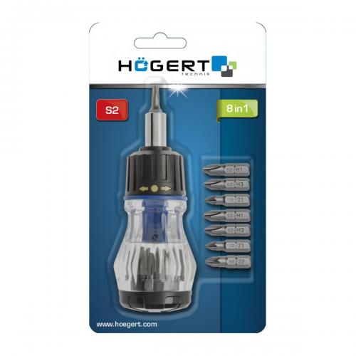 Högert Technik - Ratcheting multi-bit screwdriver HT1S214