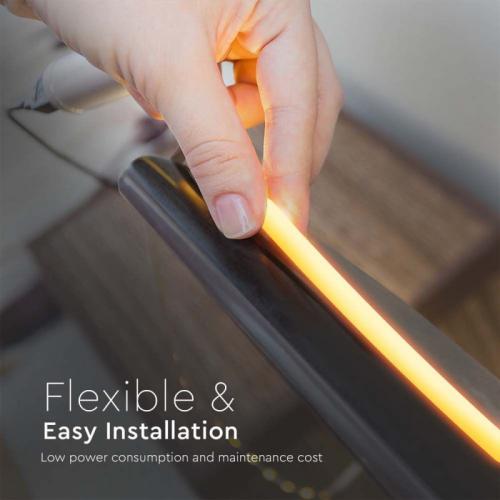 V-TAC -  SKU: 6873 VT-551 12W/M NEON FLEX AMBER 24V 10M ROLL