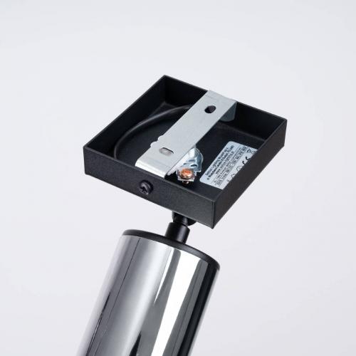 SOLLUX - Аплик WINX черен/хром 10W IP20 GU10 SL.1366