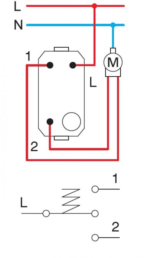 TEM - Бутон за щори 16A 1M, Modul SM41