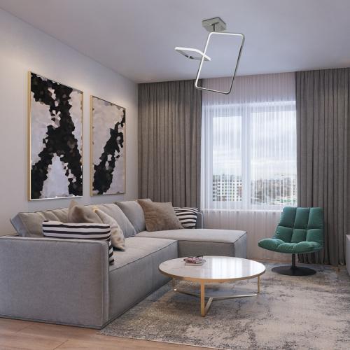 RABALUX - LED Плафон 71367  MALWEN ⚡ LED 36W ⚡ 2100lm ⚡ 4000К ⚡ IP20 ✴ Хром