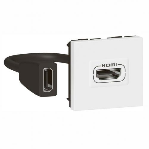 LEGRAND - 78979L HDMI SOCKET MOSAIC - TYPE A - 2-GANG - WHITE