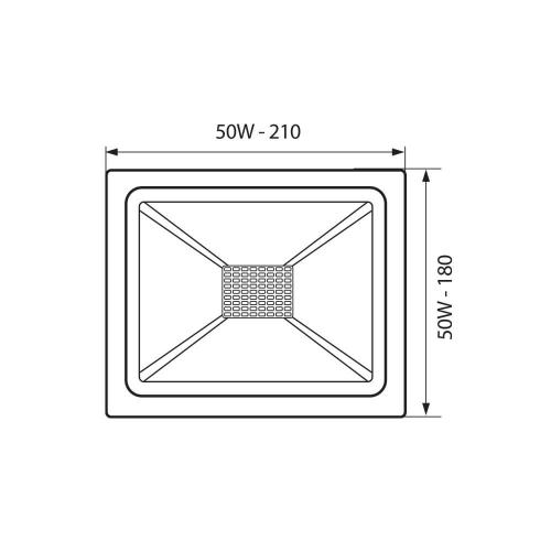 VIVALUX - LED floodlight TREND LED 50W/B CL 4000K  VIV003971