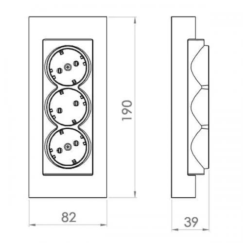 ATRA -  Triple contact for open mounting 7133 250V 16A
