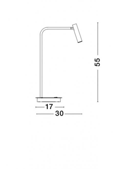 NOVA LUCE - Настолна лампа  SICILY  7140182  LED 3W 3000K 190Lum L:17 W:30 H:55cm