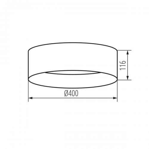 KANLUX - LED плафониера RIFA LED 17,5W 3000K WW N1 - 36469