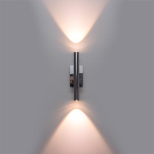 ULTRALUX - OTS2LSNW СВЕТОДИОДНО ТЯЛО ЗА СТЕНА 6W, САТИНИРАН НИКЕЛ