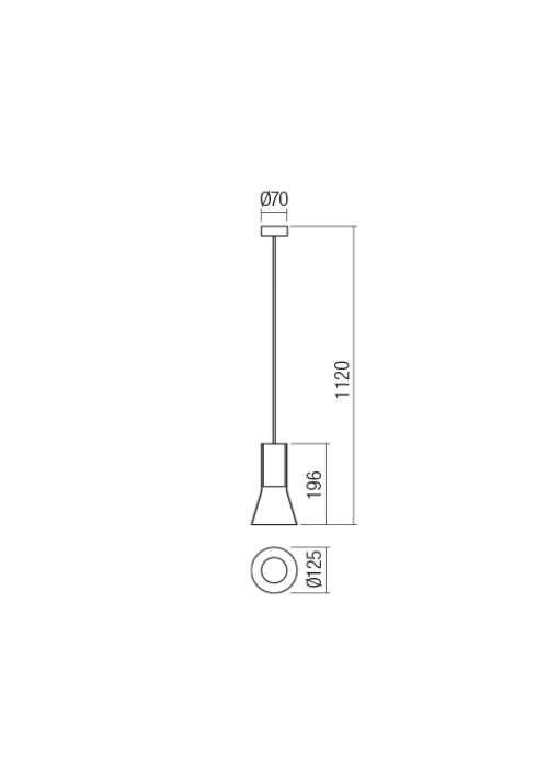 REDO GROUP - Пендел  JANO 01-1689 SU E27 1x42W BLACK GLASS 