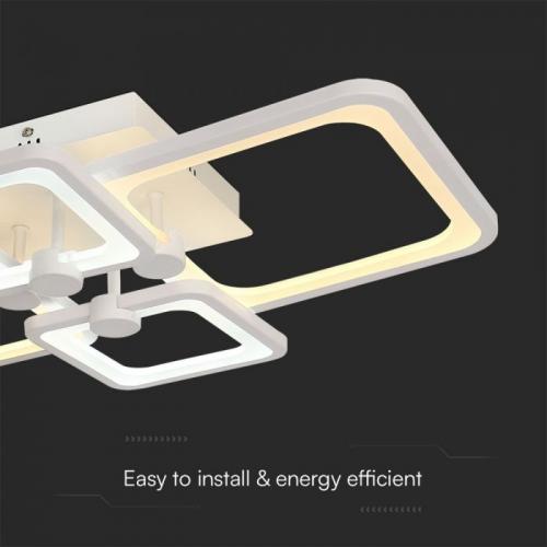 V-TAC - 70W LED Плафон 3 Степени Димиращ с Дистанционно Бяло Тяло IP20 SKU: 23395