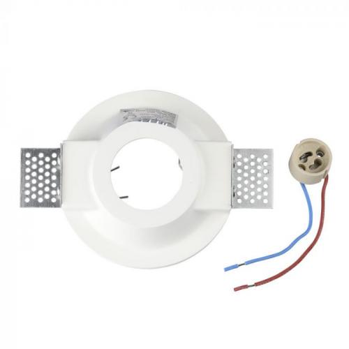 V-TAC - SKU: 3640 VT-776 GU10 FITTING ROUND - WHITE
