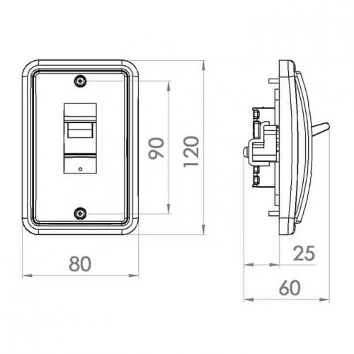 ATRA - Panel boiler  for hidden installation 4237 250V 25A
