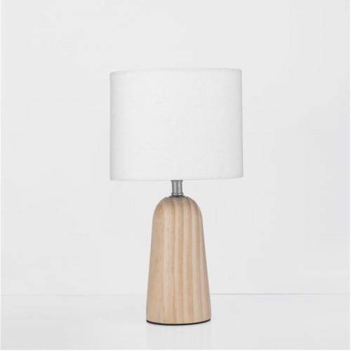 NOVA LUCE - Нощна лампа   D:16 H:30cm    9001080  OBY ⚡ LED E27 ⚡ 1x12Watt ⚡100-240Volt ⚡ IP20 ✴ Дърво /Бял