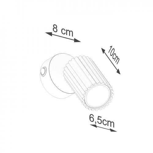 SOLLUX - White wall lamp KARBON with switch 10W GU10 SL.1541