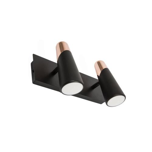 FARO - LAO LED Black and copper wall lamp 2L Ref.29026
