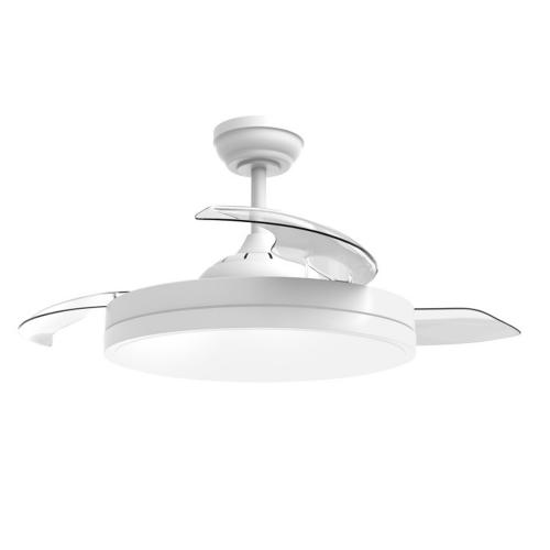 ACA LIGHTING - Вентилатор за таван с дистанционно 36W 3000K-6500K 2000Lm 3 прозрачни перки, бял FANKKWH10G