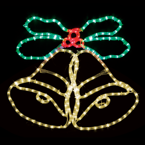 ACA LIGHTING - 288 LED светлини, мотив двойна камбана, зелена, червена и жълта светлина, външна употреба IP44, X0828811112