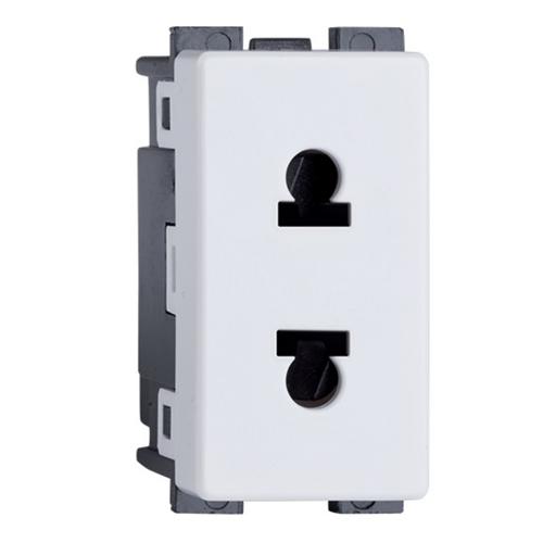 ELMARK - 26007SA - DOUBLE PIN SOCKET WHITE LECCE 