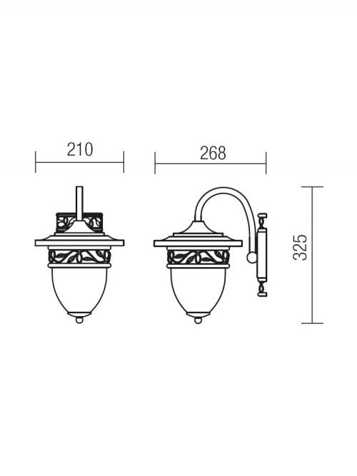 SMARTER - wall luminaire   BASEL  9398  E27, 1 x max. 42W, IP44