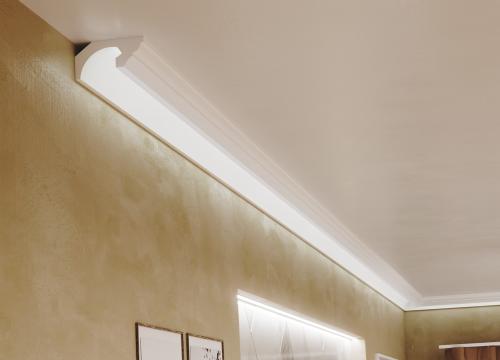 RAY DECOR - Decorative XPS profile for concealed LED lighting 55х110x2000mm  RL143