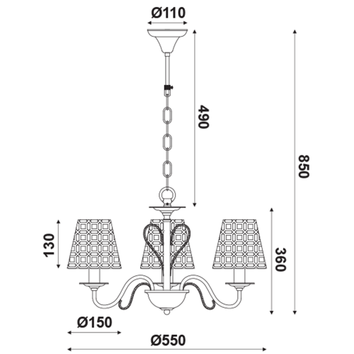 ACA LIGHTING - Vintage  EG169753PBC