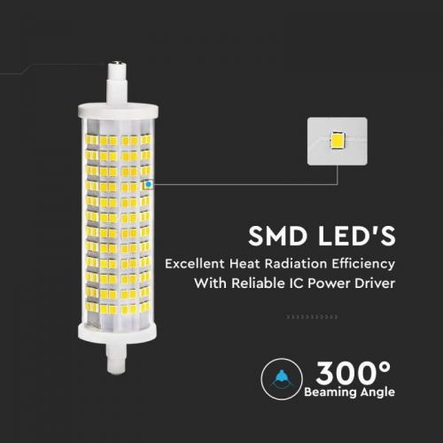 V-TAC - LED Bulb Plastic 16W R7S 118mm 3000К 300° 2000lm SKU: 212834