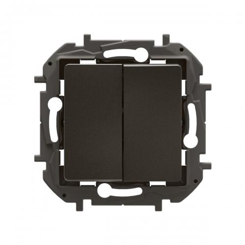 LEGRAND - Double way switch 10A Black Niloe NP2120BK