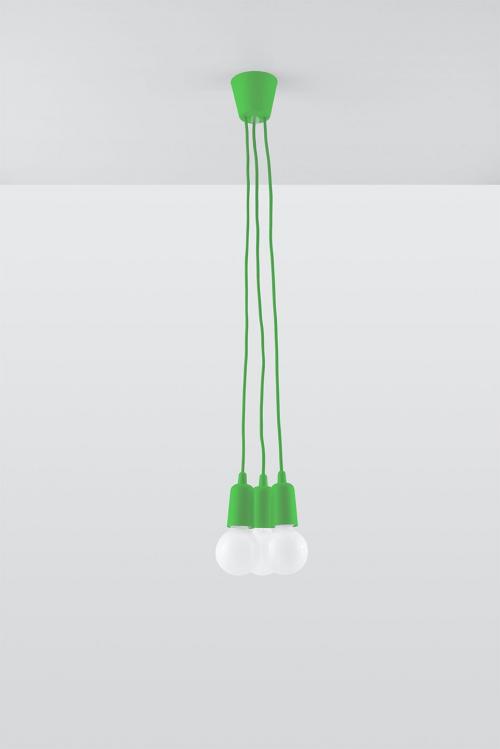 SOLLUX - pendant lamp DIEGO 3 green  SL.0582