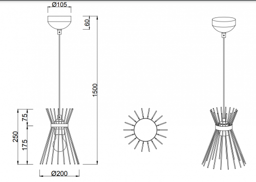 TRIO - ROD – R31531080 excl. 1x E27 · max. 40W
