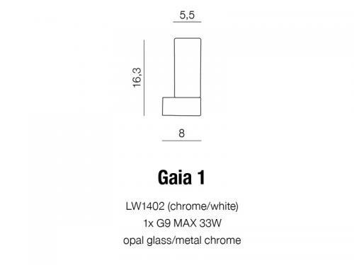 AZZARDO -  IP44  Gaia 1 LW15527-1 / AZ1604