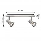 PAULMANN - Spotlight 66699 TEJA⚡GU10⚡230V⚡max. 2x10W dimmable✴Nickel satin (1)