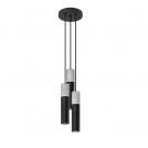 SOLLUX - pendant lamp BORGIO 3P white grey concrete steel Black SL.1081