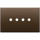 VIMAR - Рамка четворна тъмен бронз 4Mx4 Tondo brushed dark bronze - 22684.RN.4.12