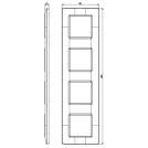 VIMAR - 14669.02 - Plate 8M (2+2+2+2) 71mm ivory (1)
