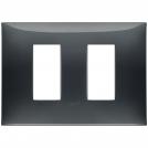VIMAR - 09679.03 cover plate - 2 separate module slate grey color NEVE UP