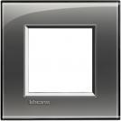 BTICINO - LNA4802KF Square cover plate 2 modules - London smoke
