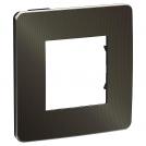 SCHNEIDER ELECTRIC - NU280253 New Unica - cover frame - 1 gang - 1 x 2 modules - dark aluminium/ black coarse surface 