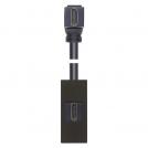VIMAR - HDMI 2.1b outlet with 90° cable black 30346.HG