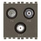 VIMAR - 19303.M - TV-FM-SAT single conn. 3outs Metal
