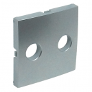 EFAPEL - Face plate for audio sockets ALUMINIUM 90713 TAL LOGUS 90