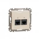 SCHNEIDER ELECTRIC - SDD112452 Sedna Design & Elements - CAT 5E UTP, 2x RJ45, beige