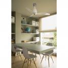 FARO - MINI ETERFAN Shiny white/transparent ceiling fan with DC motor 32020WP (1)