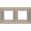 VIMAR - 09664.12 cover plate - 2+2 horizontal/vertical installation modules matt dove grey color NEVE UP
