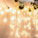 ACA LIGHTING - Коледна завеса 3м, 24 стринга х50см, 144 LED топли светлини & 8 ФУНКЦИИ, IP44, 1.5м захранващ прозрачен кабел  X08144122 