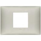 VIMAR - 09672.22 cover plate - 2 centered module matt nickel color NEVE UP