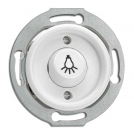 THPG - Rocker button and symbol (light bulb) 10A Ø 7,0 cm Duroplast white 176409