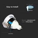 V-TAC - GU10 Fitting White+Black Round SKU: 3161 VT-874 (4)