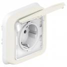 LEGRAND - Socket schuko for imbedding IP55 monoblock white  IK07 IP55 Plexo 69869